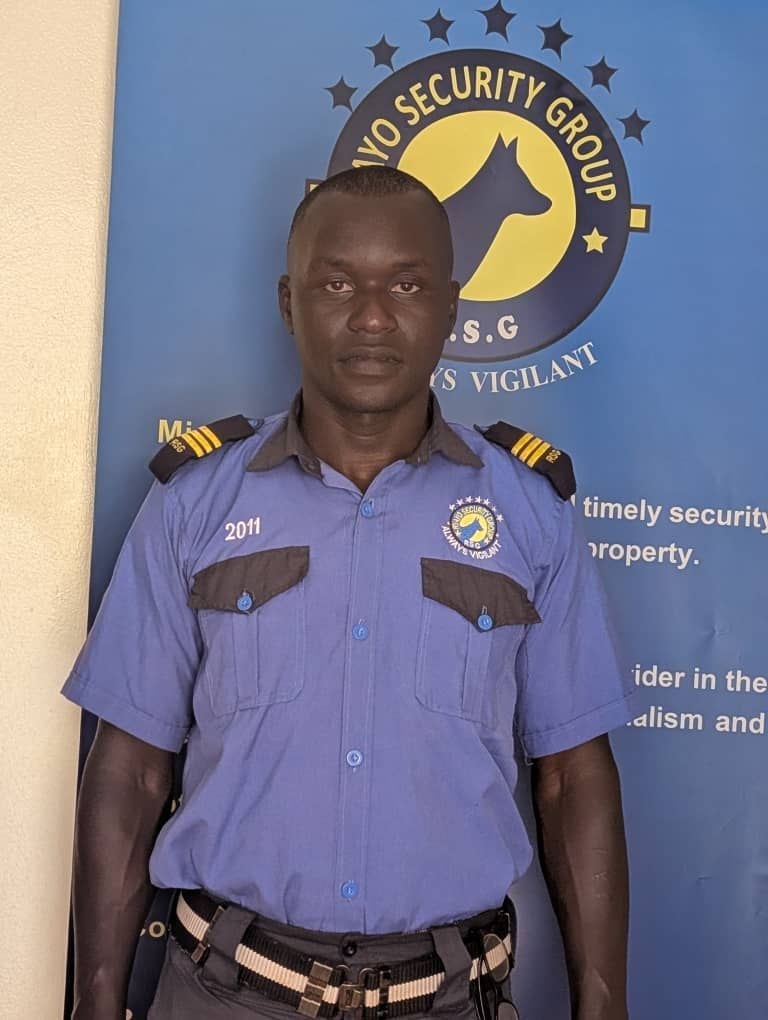 Ryayo security personnel in formation